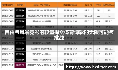 自由与风暴竞彩的较量探索体育博彩的无限可能与挑战